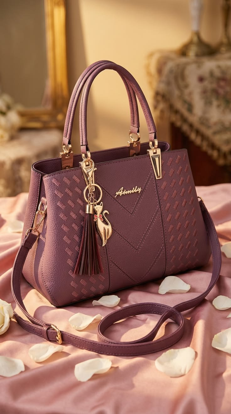 Royal Plum Elegance Tote Bag