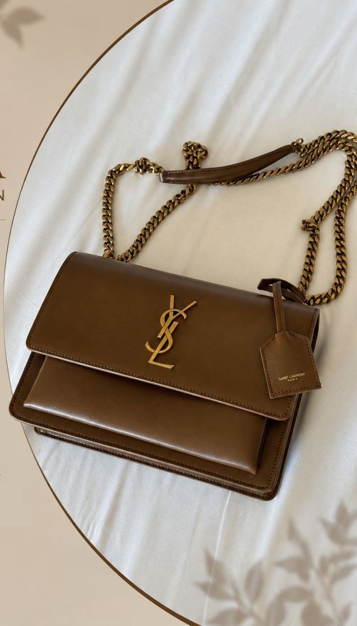 Brown Chain Shoulder Bag