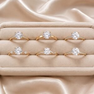 Golden Solitaire Ring Collection