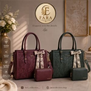 Grey Floral Tote Bag with Pouch