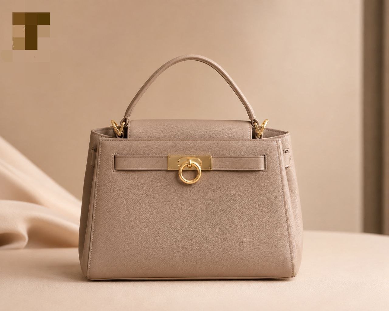 Structured Top Handle Handbag