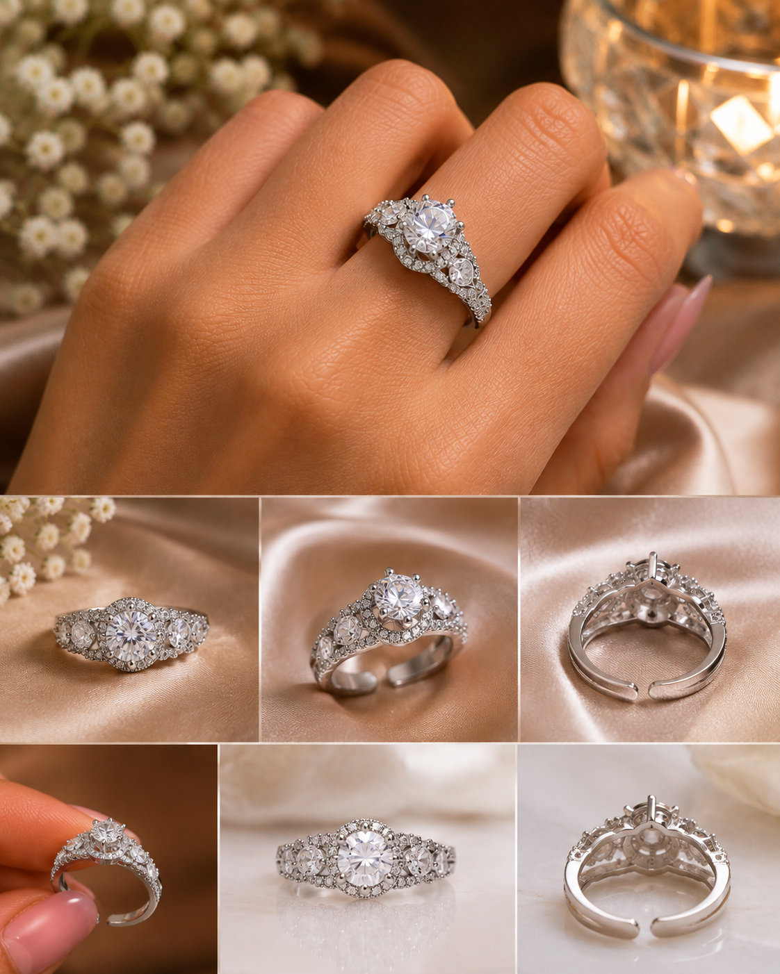 (AD) Ring Silver Toned