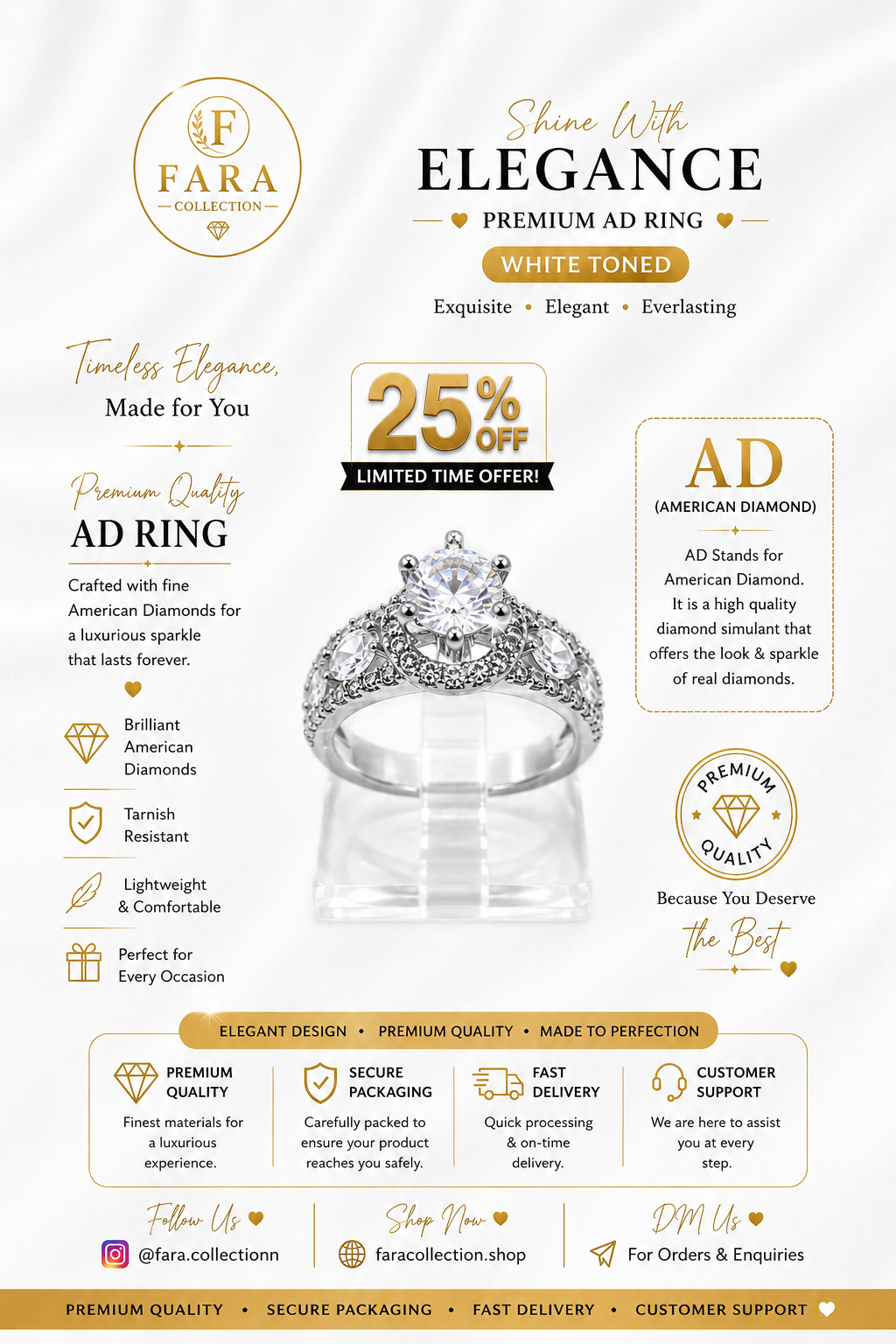 (AD) Ring Silver Toned - Image 2
